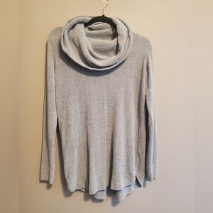 Barefoot Dreams Women's Cowl Turtle Neck Tunic‎ Sweater In Gray Size S